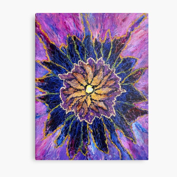 Violet the Abstract Flower Metal Print