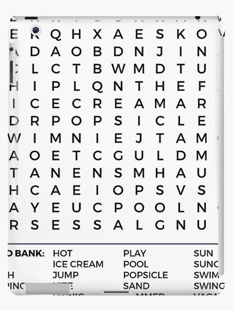 Word Search Ipad Case Skin By Dakrishz Redbubble