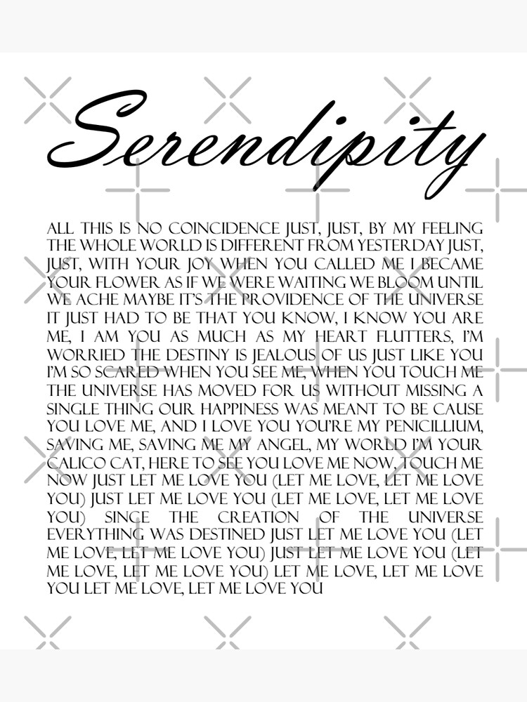 "BTS Serendipity lyrics " Sticker for Sale by Paigenb | Redbubble