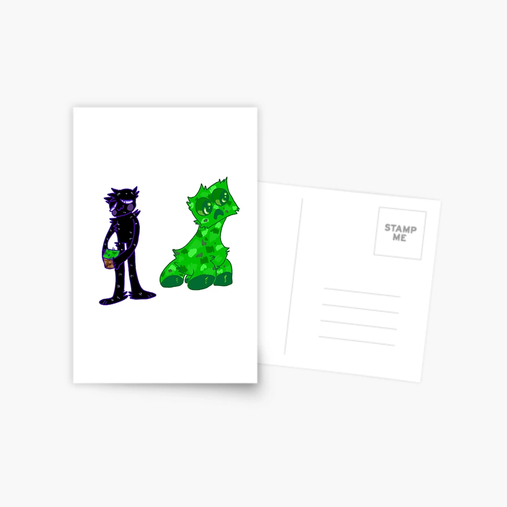 Minecraft Enderman and Creeper Postcard for Sale by ddkart