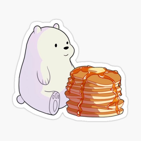 Polar Bear And Pancakes Sticker