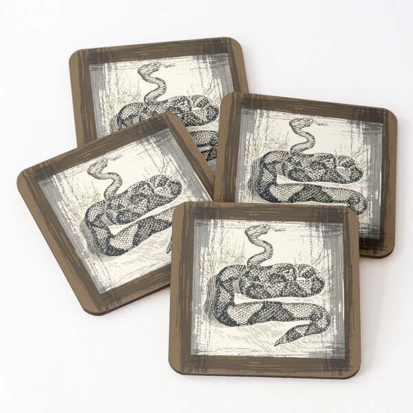 Item preview, Rattlesnake Snake Vintage Black White  designed and sold by AZGuzmans.
