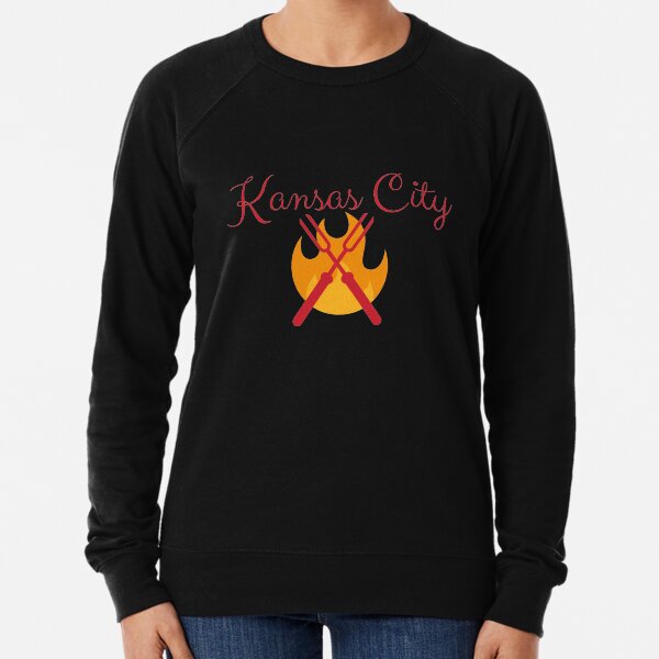 Kansas City BBQ Grill Shirt Sticker Lightweight Sweatshirt