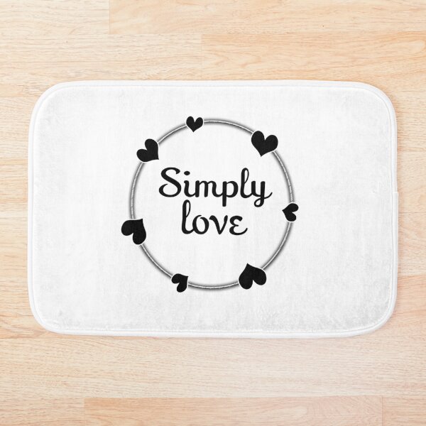 Item preview, A simplistic design illustration of a circle with small hearts attached and says "Simply love" in center designed and sold by With My Hands By K.