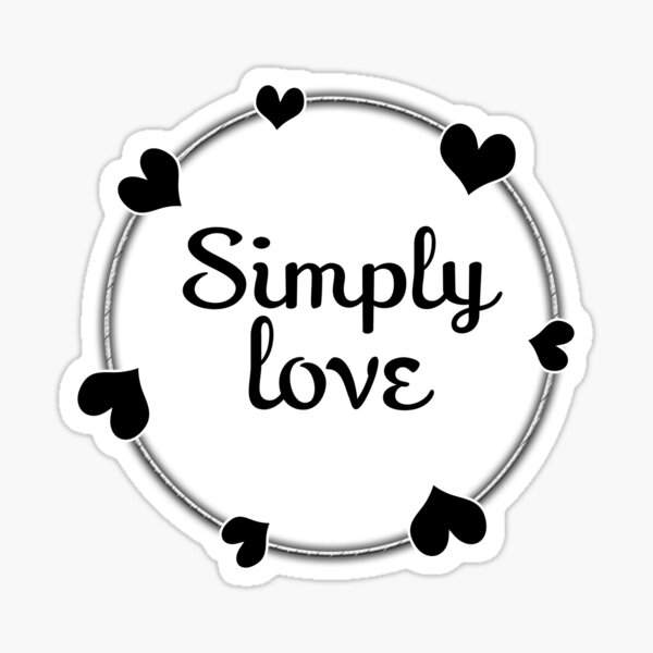 Item preview, A simplistic design illustration of a circle with small hearts attached and says "Simply love" in center designed and sold by With My Hands By K.