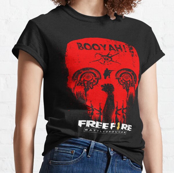 Free Fire BOOYAH red SKULL Classic T-Shirt
