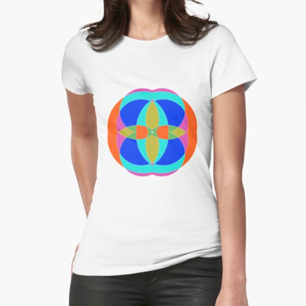 Circle, 2D shape Fitted T-Shirt