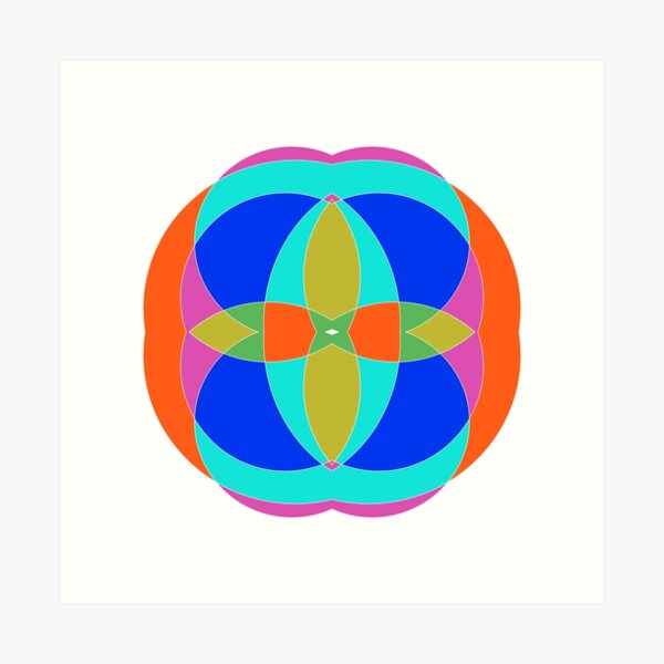 Circle, 2D shape Art Print