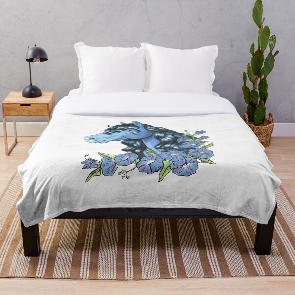 Item preview, Sapphire Horse with Morning Glory designed and sold by Elizabeth Staley.
