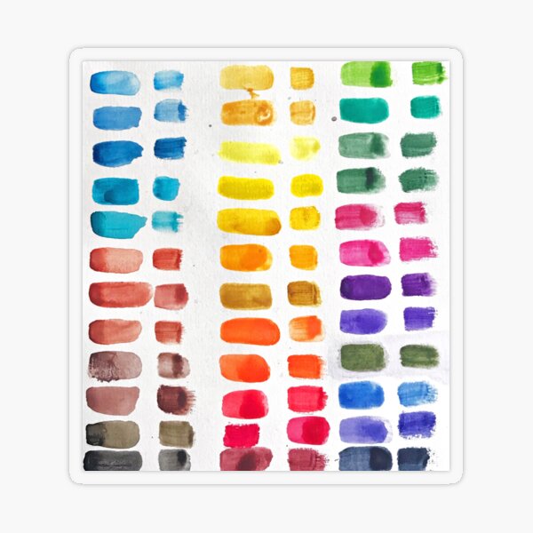 Rainbow Watercolor Paint Swatches  Sticker for Sale by karadanielleh