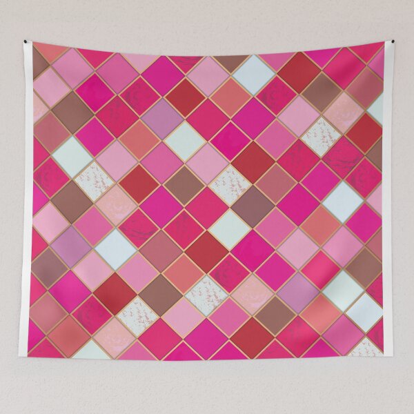 Item preview, Pink Tiles Pattern designed and sold by Lori-Goree.