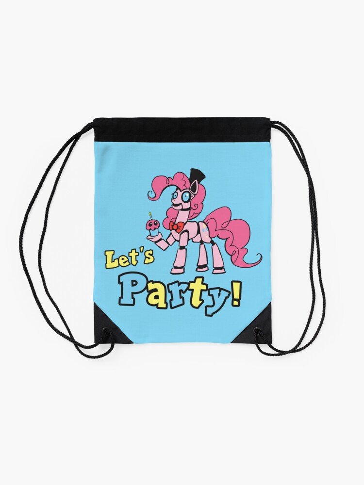 My Little Pony MLP FNAF Pinkie Pie Animatronic Let's Party!  Drawstring Bag - Main Image