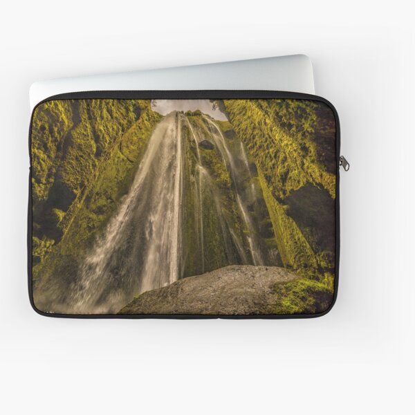 Gljufrabui cave waterfall in Iceland Laptop Sleeve