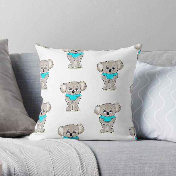 Cute Cartoon Koala Throw Pillow