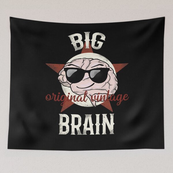 Item preview,  Big Brain Funny Comic Joke Meme Vintage Design designed and sold by Kate Hyunsu Cho.