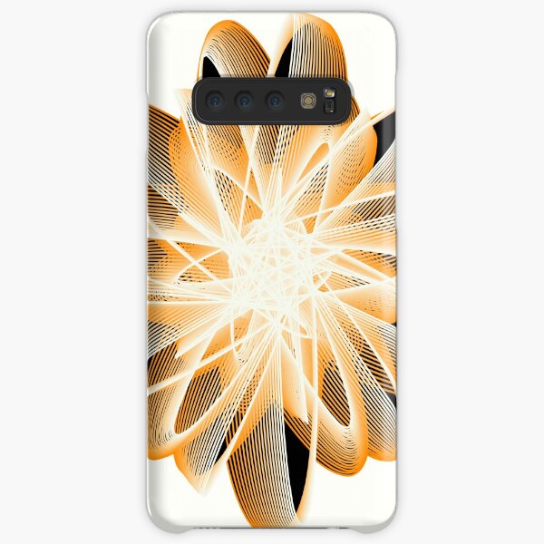 Abstract Flower in Orange Black White Samsung Galaxy Snap Case