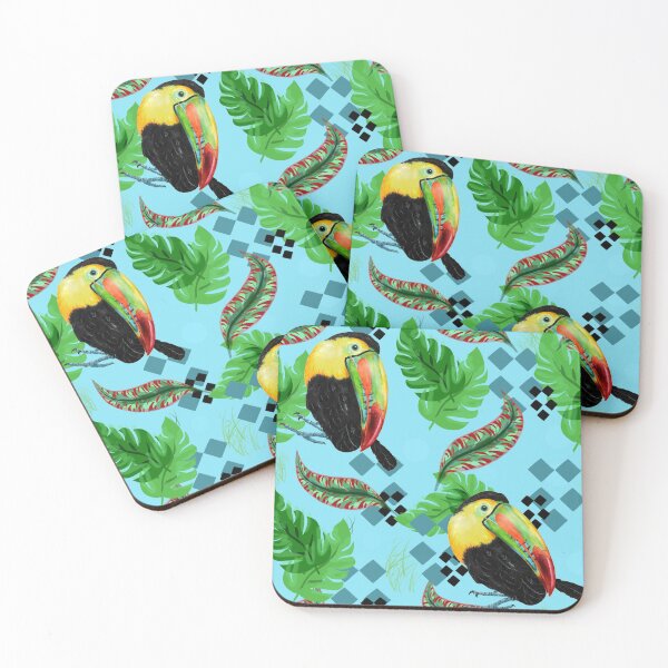 Item preview, Tropical Toucan in Teal designed and sold by Sharon Schwalbe.