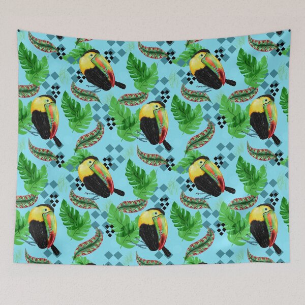 Item preview, Tropical Toucan in Teal designed and sold by Sharon Schwalbe.