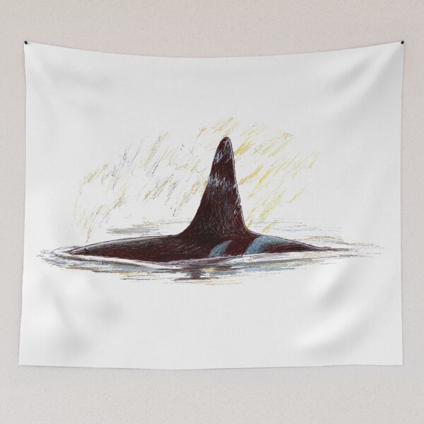 Item preview, Killer Whale Dorsal Fin Scribble designed and sold by ArtyOrca.