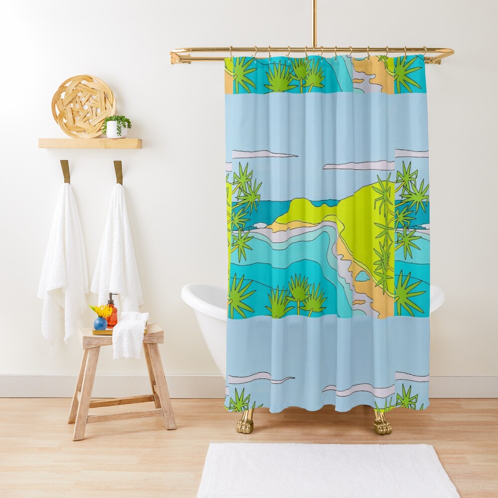 cheap beach shower curtains