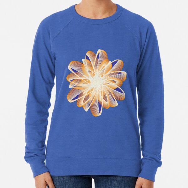 Abstract flower in orange Lightweight Sweatshirt
