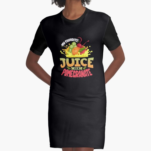 Pomegranate Juice Graphic T-Shirt Dress