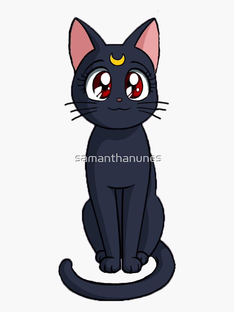 sailor moon cat luna sticker by samanthanunes