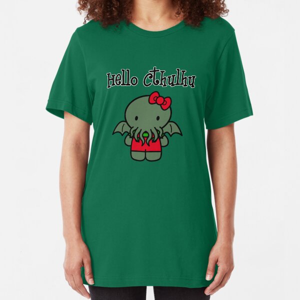 Hello Cthulhu! Slim Fit T-Shirt