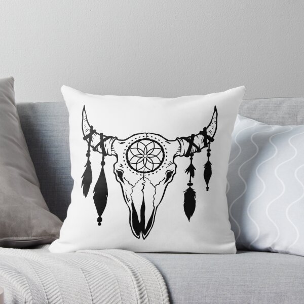 Item preview, Boho Bull Skull with Feathers designed and sold by Jarkells.