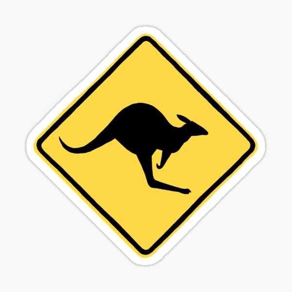 Item preview, Kangaroo Australian Road Sign designed and sold by shtem.