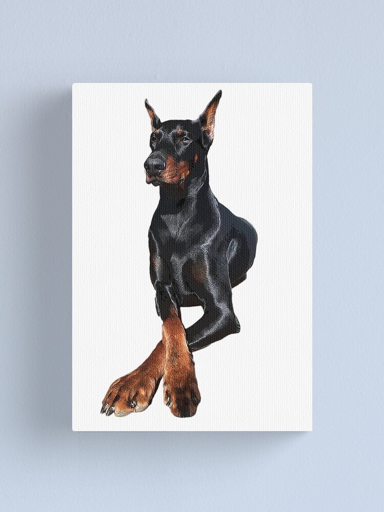 un perro que parece doberman