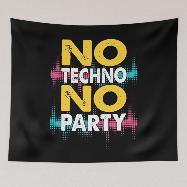 Item preview, No Techno No Party Music Party Raver Gift designed and sold by redshirtz.