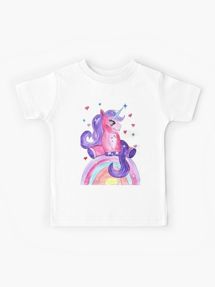pink fluffy unicorn t shirt