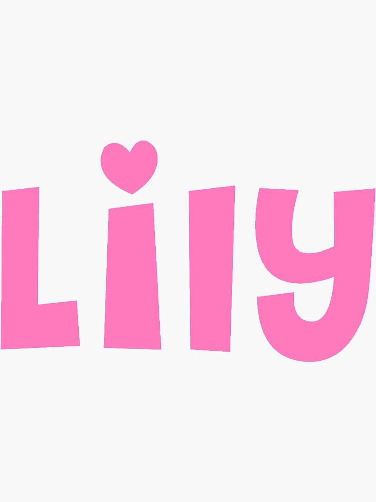 Stylish Personalized Name Meaning Lily and Butterfly Heart 