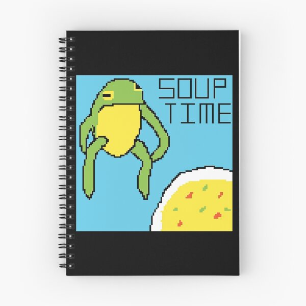 Item preview, Soup Time Meme Frog Pixel Art designed and sold by Altohombre.