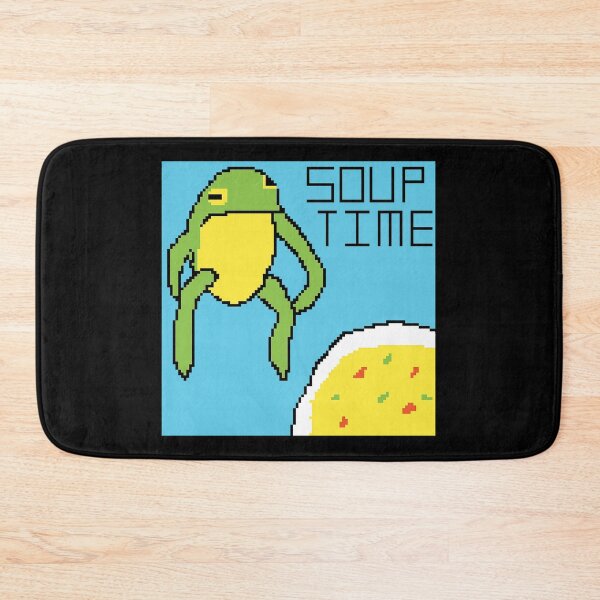 Item preview, Soup Time Meme Frog Pixel Art designed and sold by Altohombre.