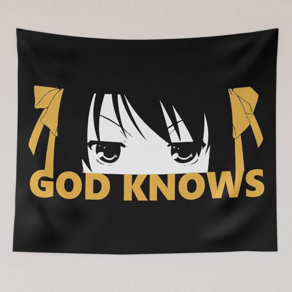 Item preview, Haruhi Suzumilla - God Knows - Black background designed and sold by ZuraDesigns.