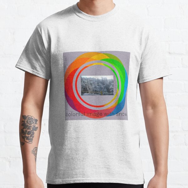 Colorful design with natural snow image Classic T-Shirt