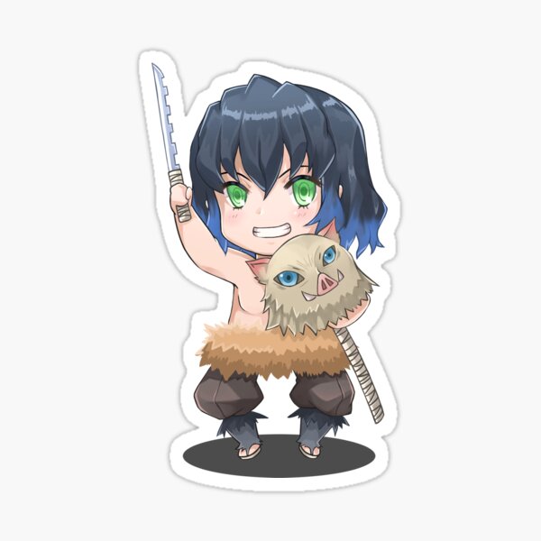 Inosuke Hashibira Chibi Stickers | Redbubble