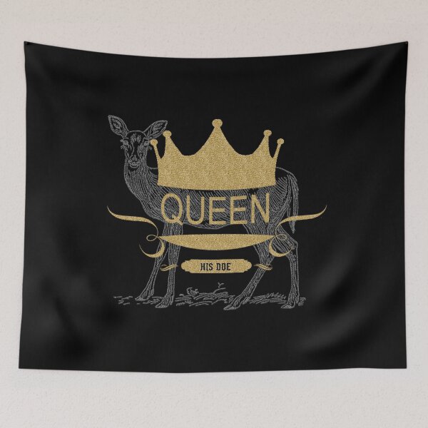 Item preview, Queen His Doe Deer Couples Matching Novelty Graphic design designed and sold by nikkidawn74.