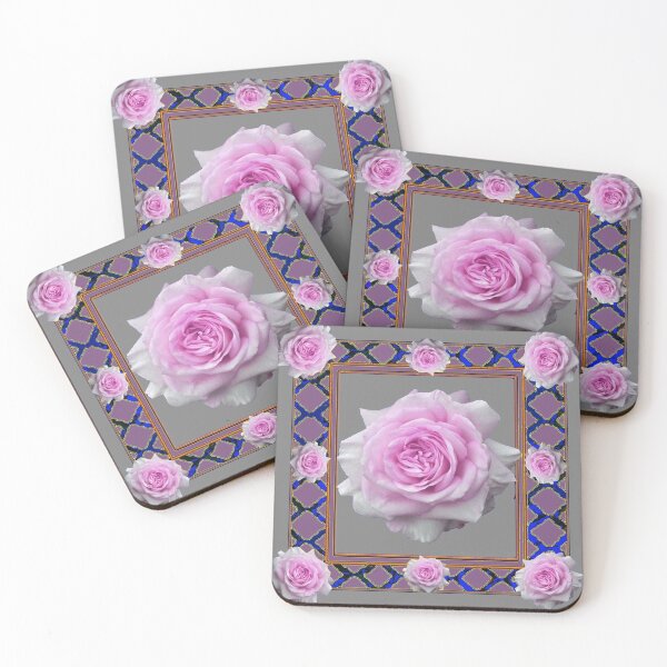 Item preview, PINK ROSES GREY-PUCE MODERN ART ABSTRACT designed and sold by sharlesart.