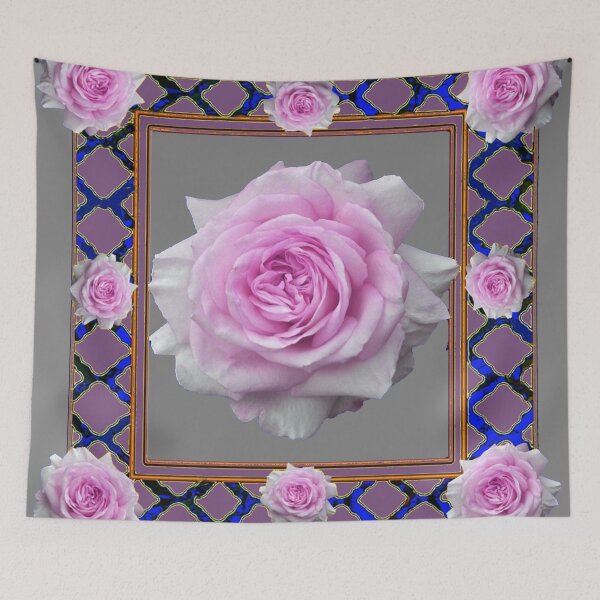 Item preview, PINK ROSES GREY-PUCE MODERN ART ABSTRACT designed and sold by sharlesart.