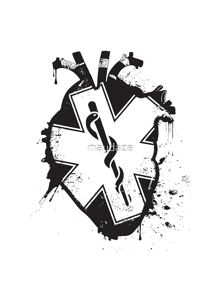 star of life anatomical heart by maydaze