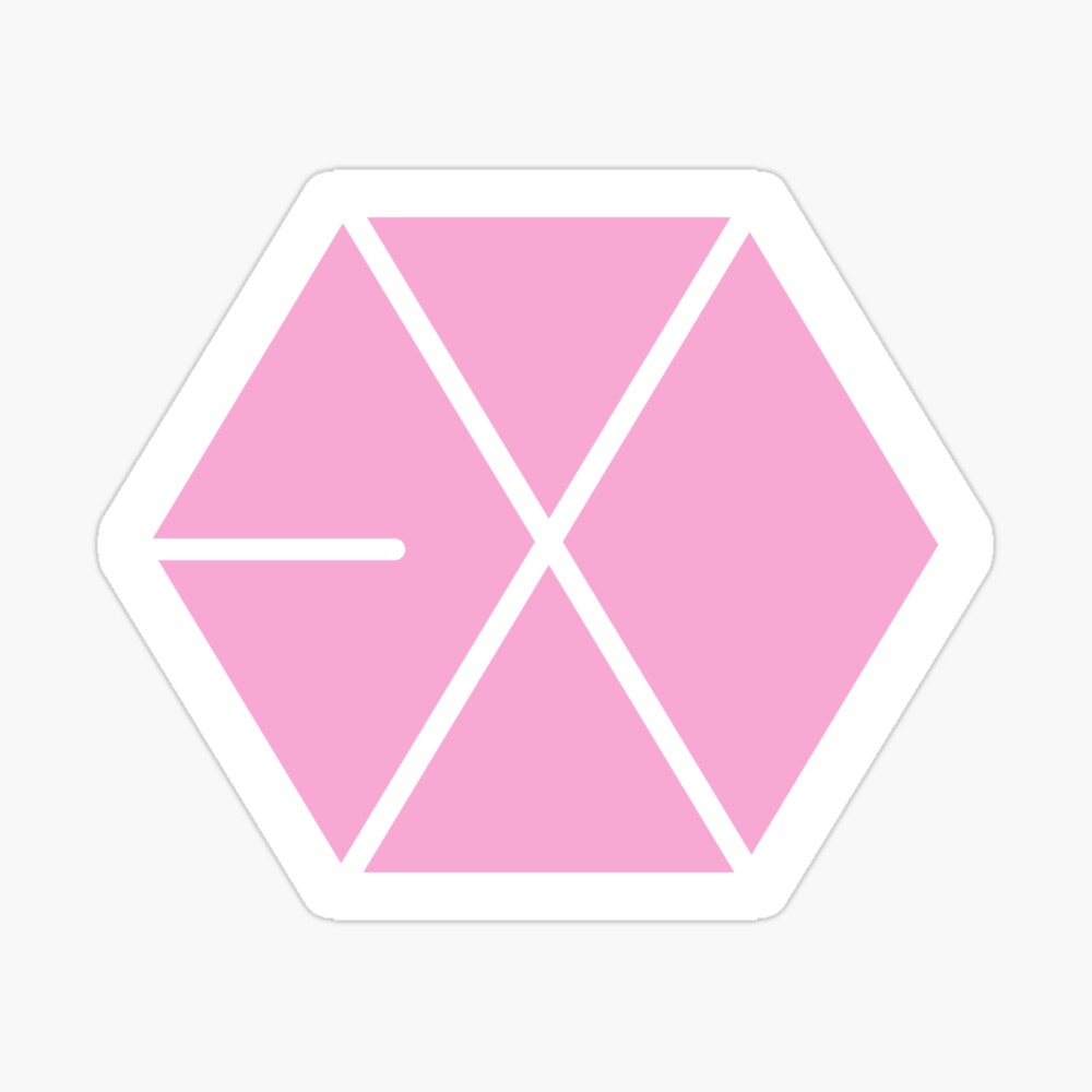 exo logo pink art board print for sale by baekho redbubble