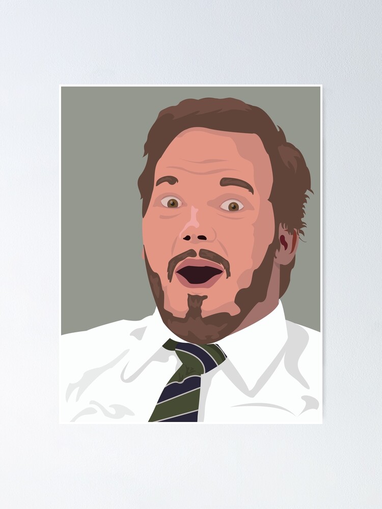 "Andy Dwyer Surprised Face" Poster by camtomp Redbubble