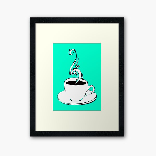 coffee curls Framed Art Print