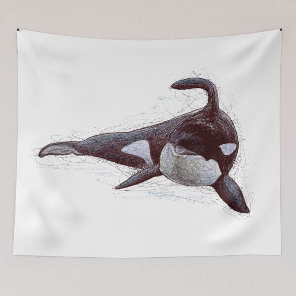 Item preview, Inouk the Killer Whale Scribble designed and sold by ArtyOrca.