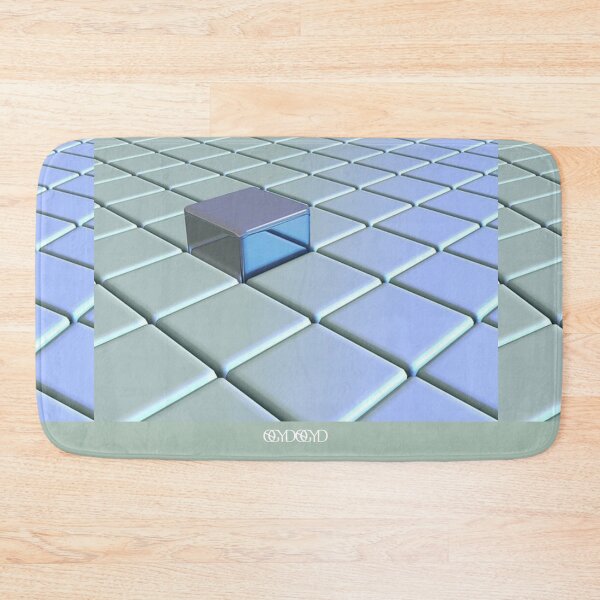 Item preview, Squares Grid Pattern Digital Computer Keys Geometric - Green Blue Silver designed and sold by NoGrayDays1.