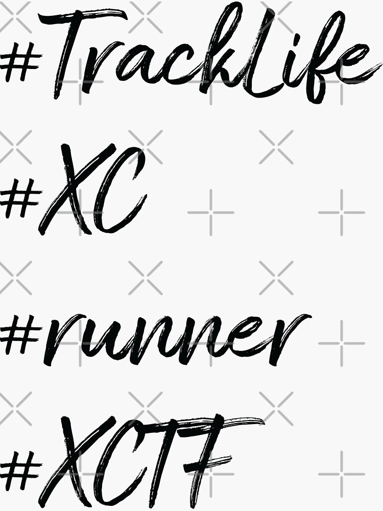 "Track and Field and Cross Country Hashtag Pack" Sticker by eferguson
