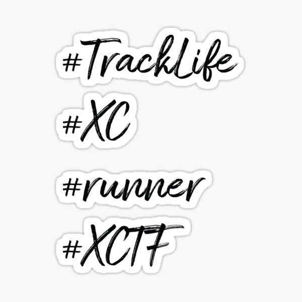 "Track and Field and Cross Country Hashtag Pack" Sticker by eferguson